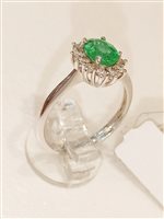 Anello Vidali Gioielli Donna Anello Smeraldo in Oro bianco Smeraldo 0.80 Ct AA0414 - AA0414